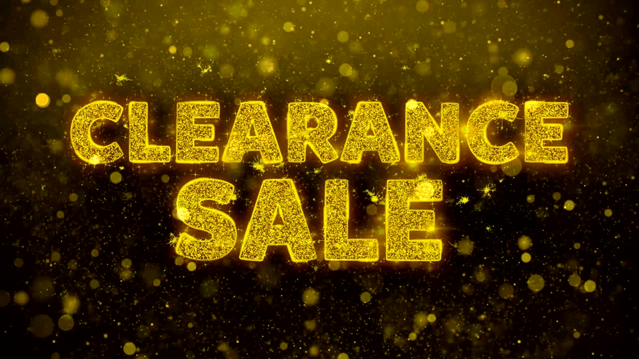 황금 반이는 반이는 입자 애니메이션에 대한 클리어런스 판매 텍스트