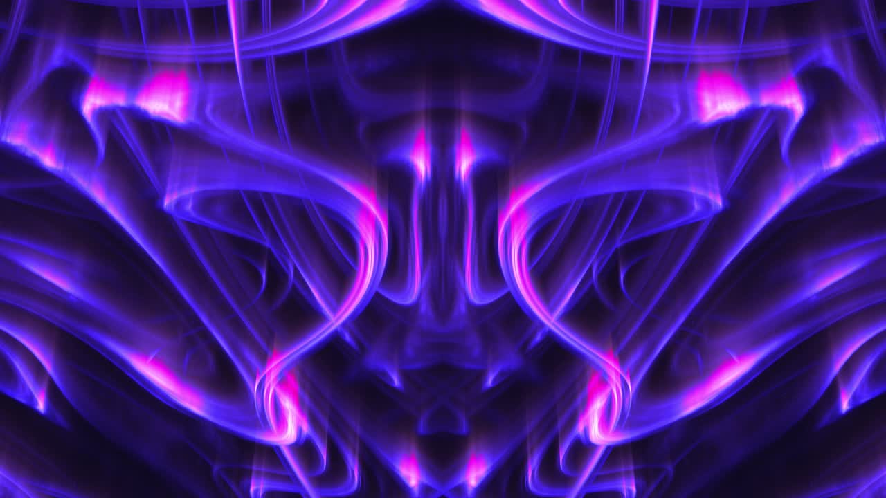 abstracto fractal bailando de la aurora boreal en el cielo nocturno