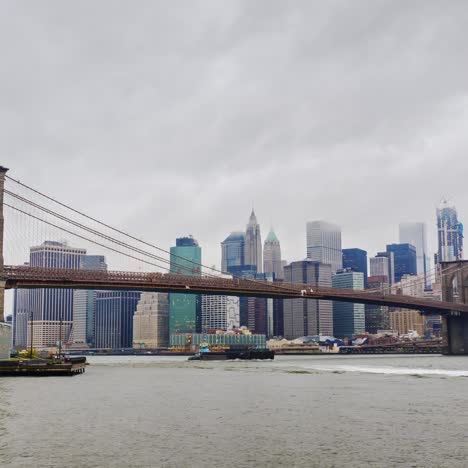 rainy manhattan and the brooklyn bridge 1