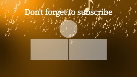 gradación de partículas musicales tarjeta de finalización pantalla de finalización gráficos de movimiento