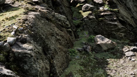 close up of rocky stones formation