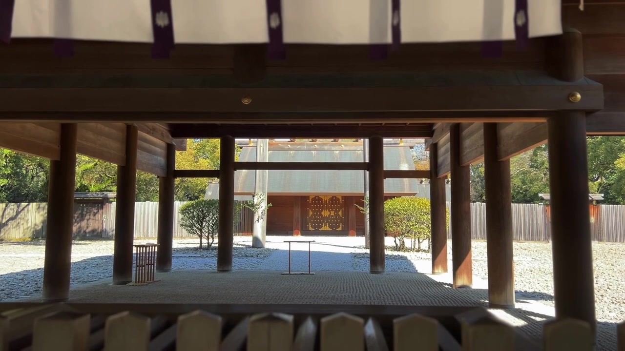 Santuario giapponese vuoto a Nagoya, Giappone