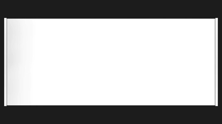 Horizontal roll blank banner on black background. Place for any message.