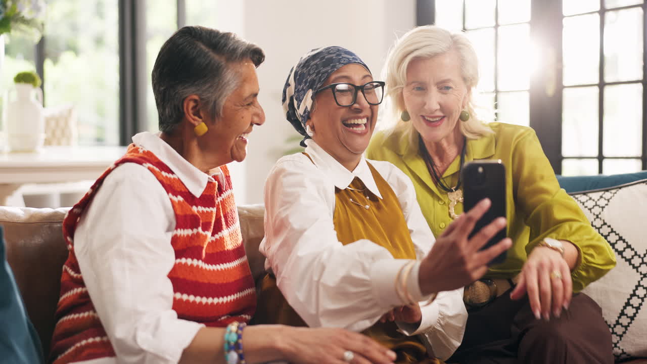 Three Mature Women Taking a Selfie Together