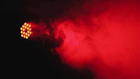 stage colorful party light with smoke at night club