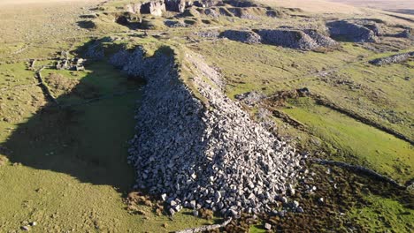 large rock pile at foggintor quarry