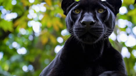 black panther in the jungle