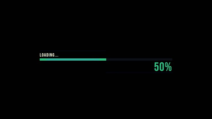 Digital Loading Progress Bar with Percentage Counter