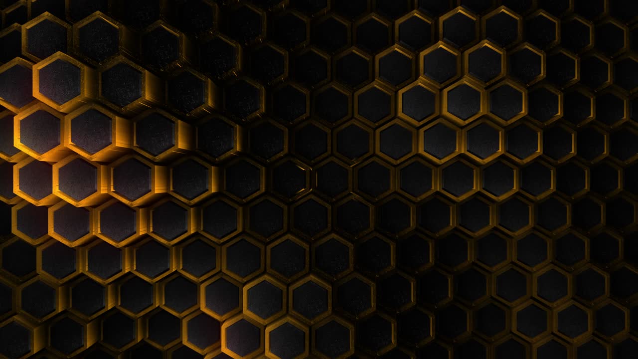 animación hexagonal abstracta patrón multicolor concepto suave de 4k