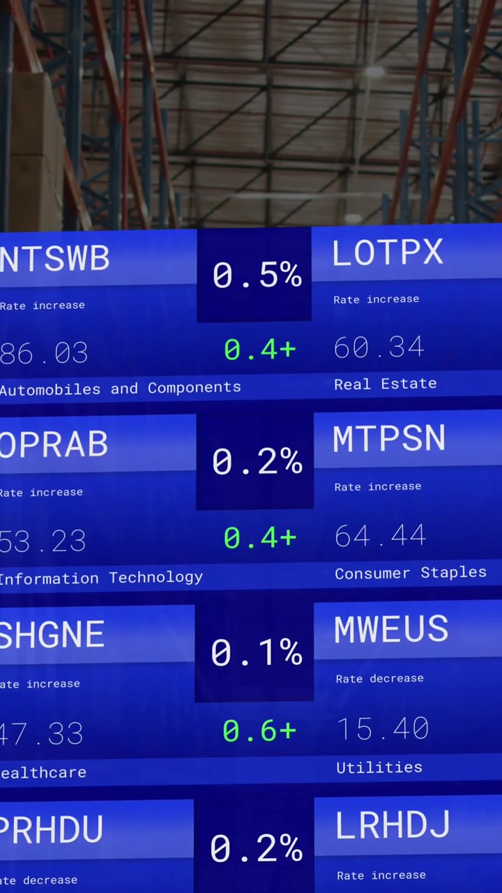 Animation of financial data processing over warehouse