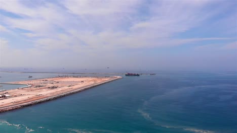 port construction site aerial view