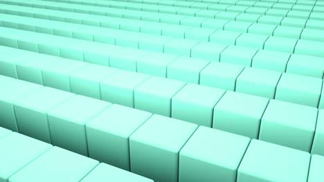 conjunto de diferentes colores cubos 3d rotación de animación. 4k bucle sin costuras formas de imágenes de fondo.
