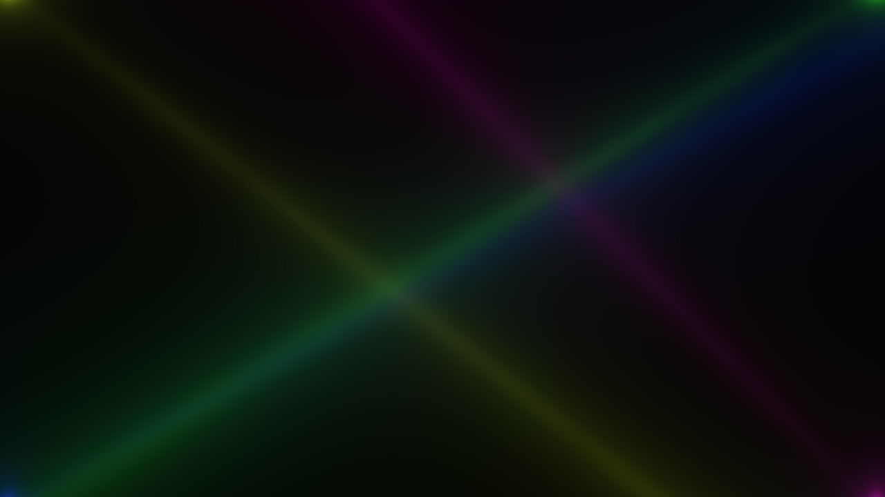 haces de luz de neón del arco iris en el escenario de la actuación