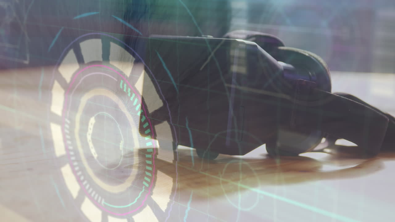 vr 헤드 ⁇ 을 통해 스 ⁇  스캔 및 데이터 처리 애니메이션