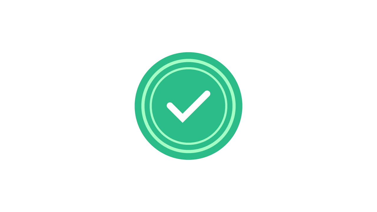 Animated Green Checkmark Appearing in a Circle