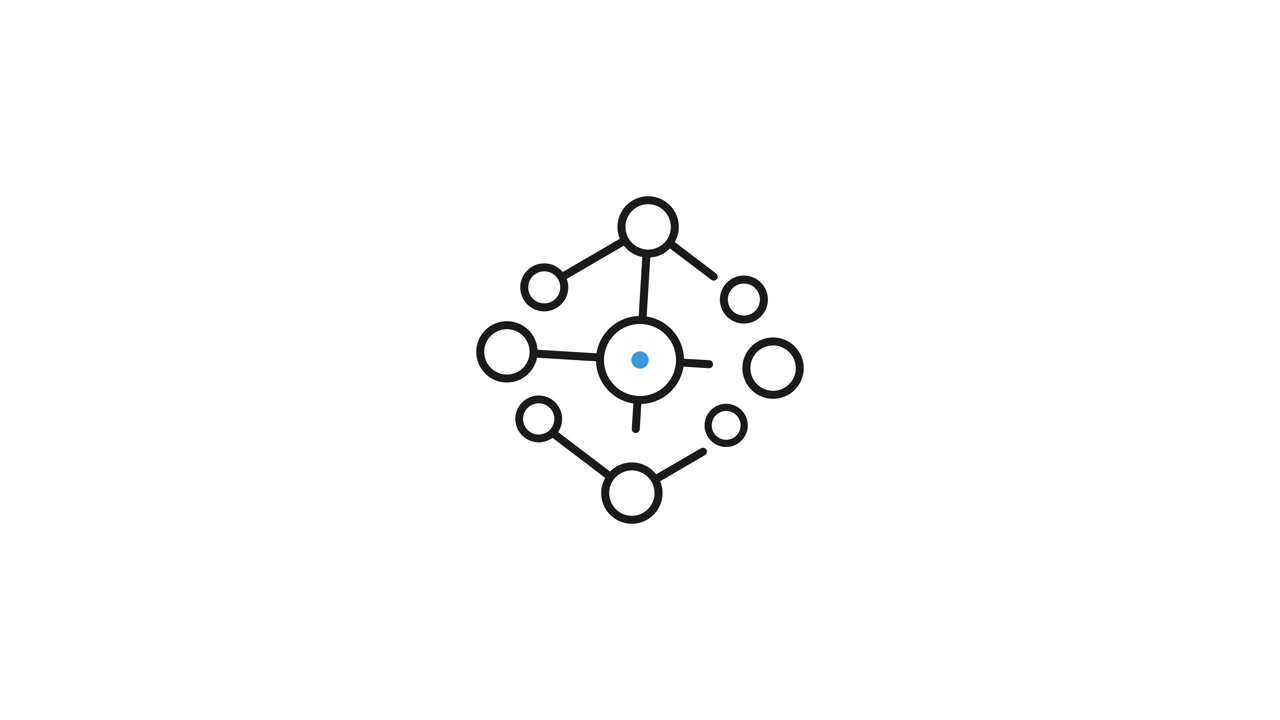 Animated Network Node Connection Graphic