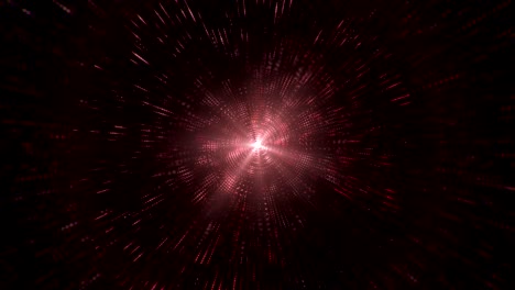 fondo de partículas radiales rojas abstractas (con bucle)