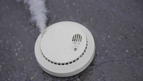 smoke detector fire alarm smoking destruction slow motion