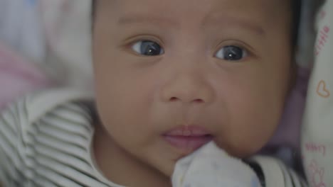 close-up of a baby
