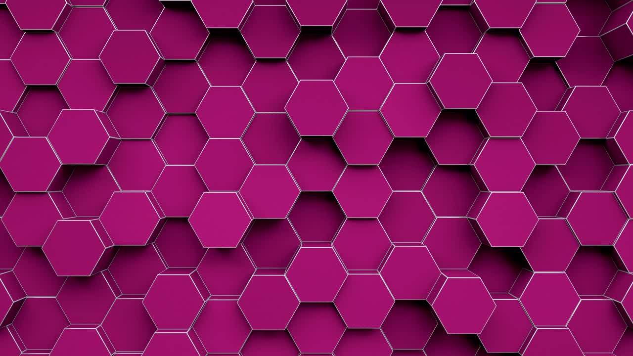 tecnología de color rojo patrón hexagonal fondo - bucle