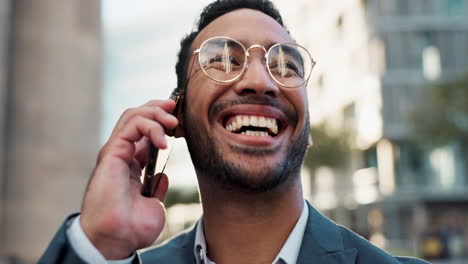 businessman on a phone call in the city