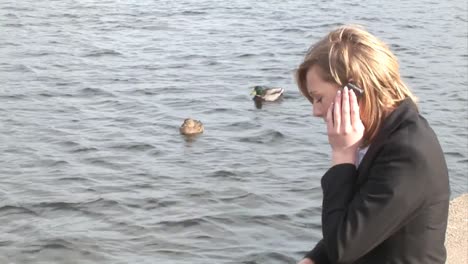 businesswoman talking on mobile phone