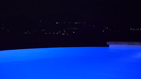 infinity pool lights change colour at night