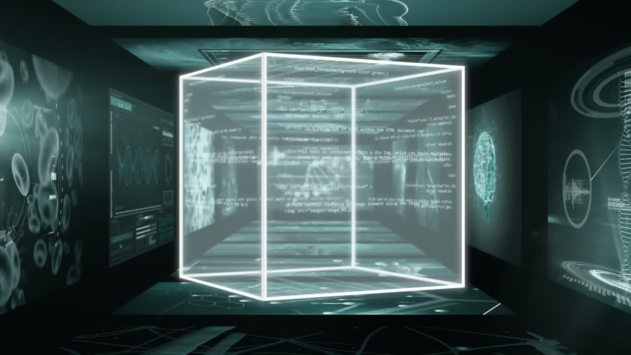 анимация куба, обработка данных на экранах.