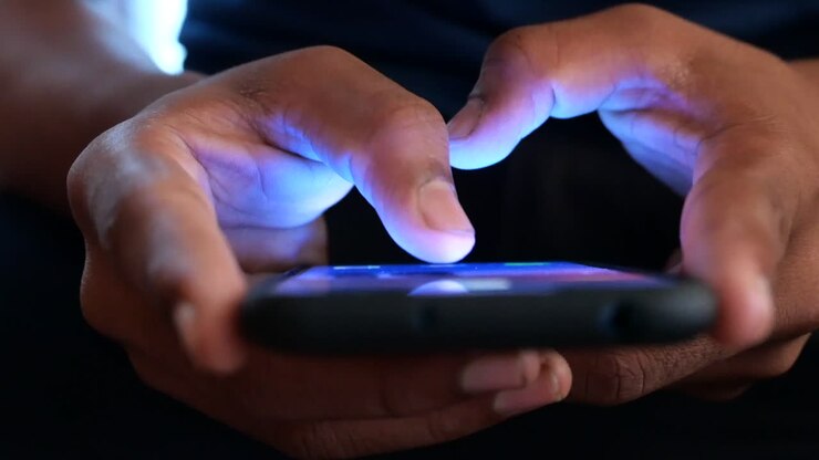Person using a smartphone