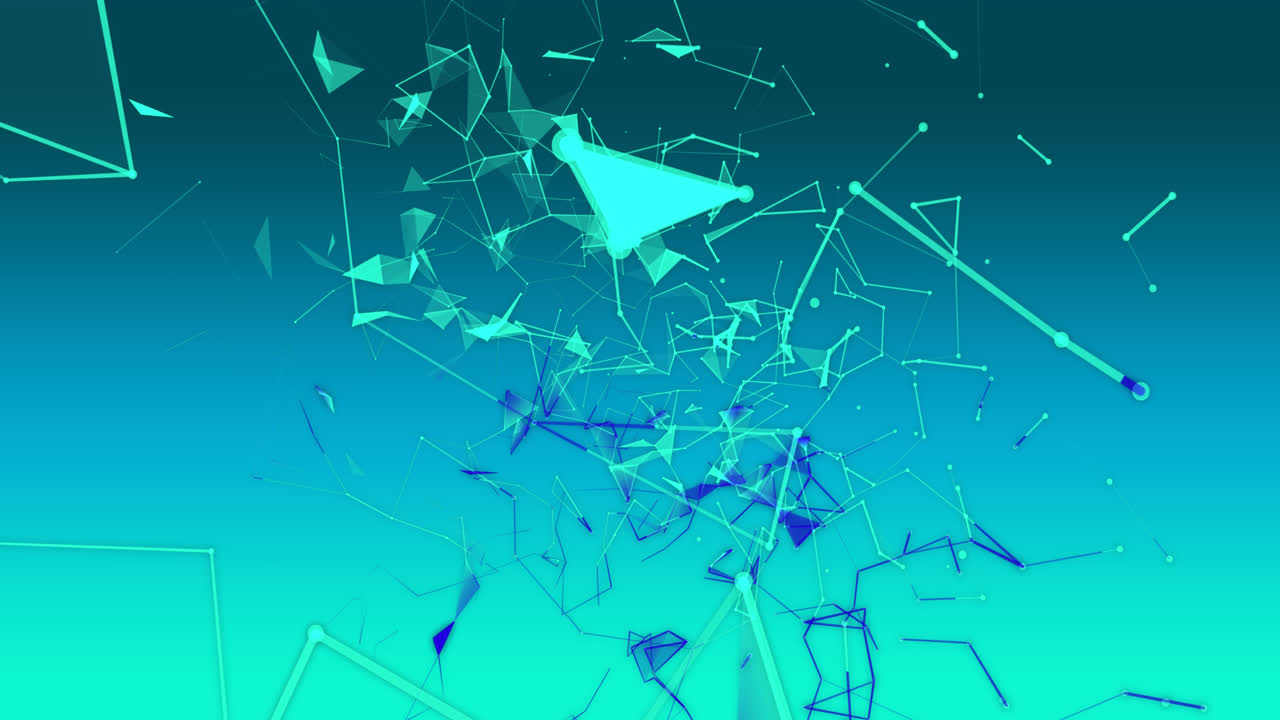 녹색 배경에 대한 플렉서스 네트워크