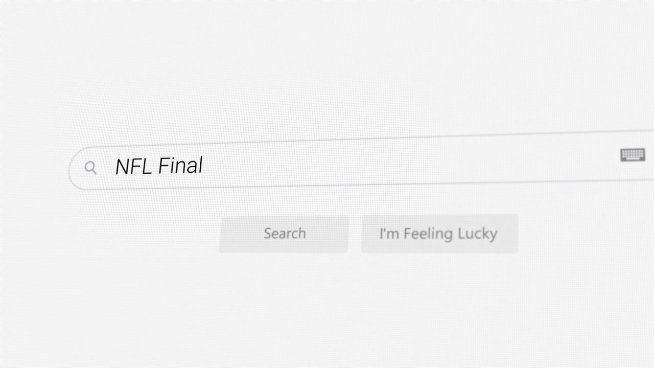 Ricerca della Finale NFL sul browser Internet