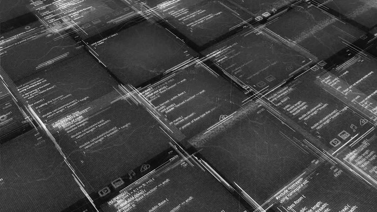 Abstract Digital Code Display