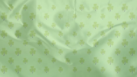 animation of shamrocks over green background