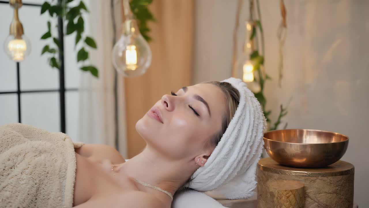 mujer disfrutando de un tratamiento de spa