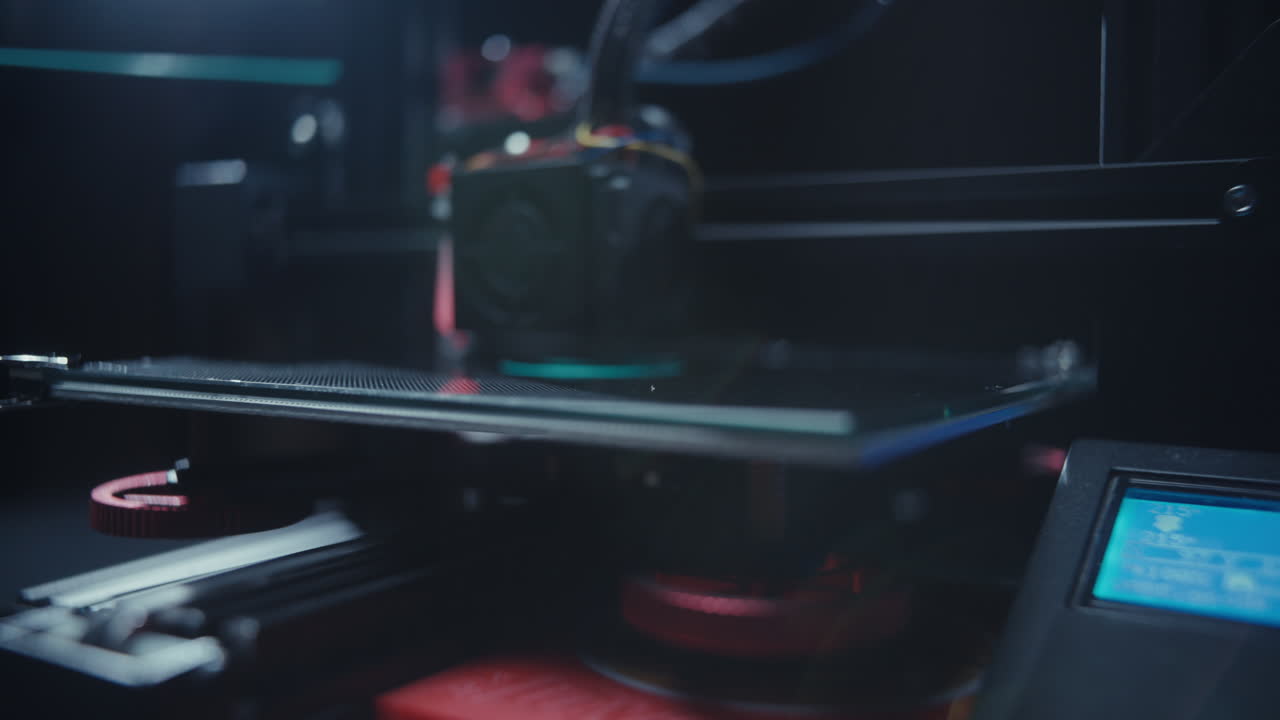 Close-up of a 3D Printer in Action