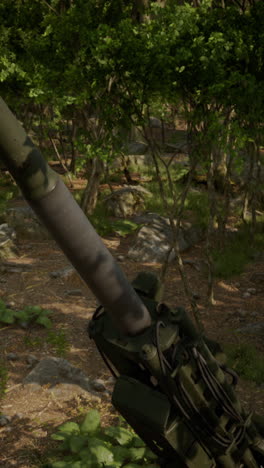 mortar in a forest