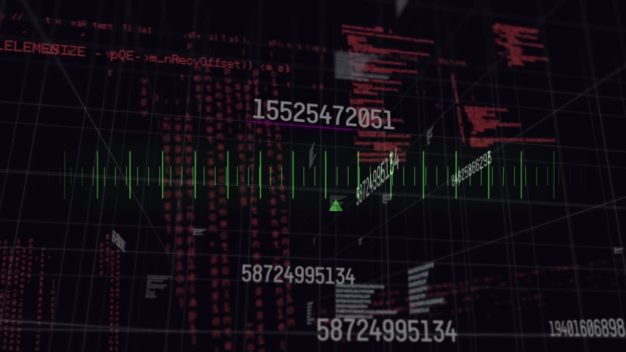Animation of data processing over lines