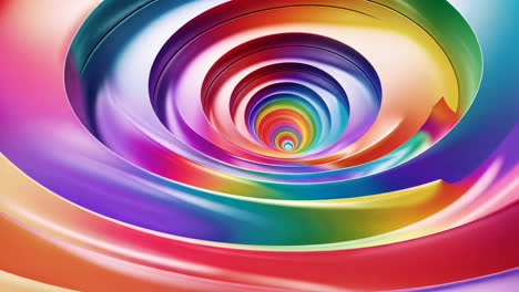 vibrant rainbow spiral tunnel abstract background