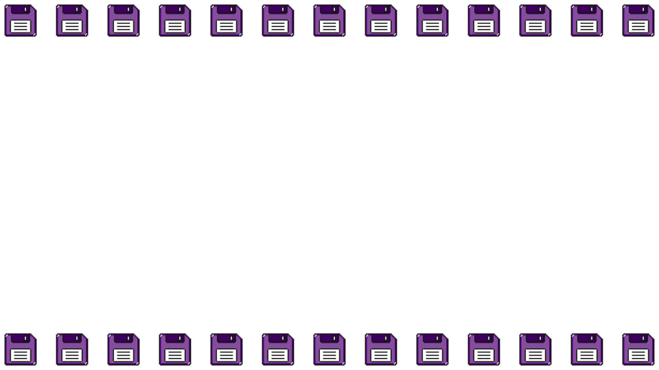 Pixel Art Floppy disc Frame Animated Overlay 1080p Transparent 30 fps (7).mov