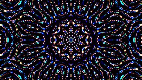 hermoso caleidoscopio abstracto que brilla, una luz radiante que regula los movimientos sutiles