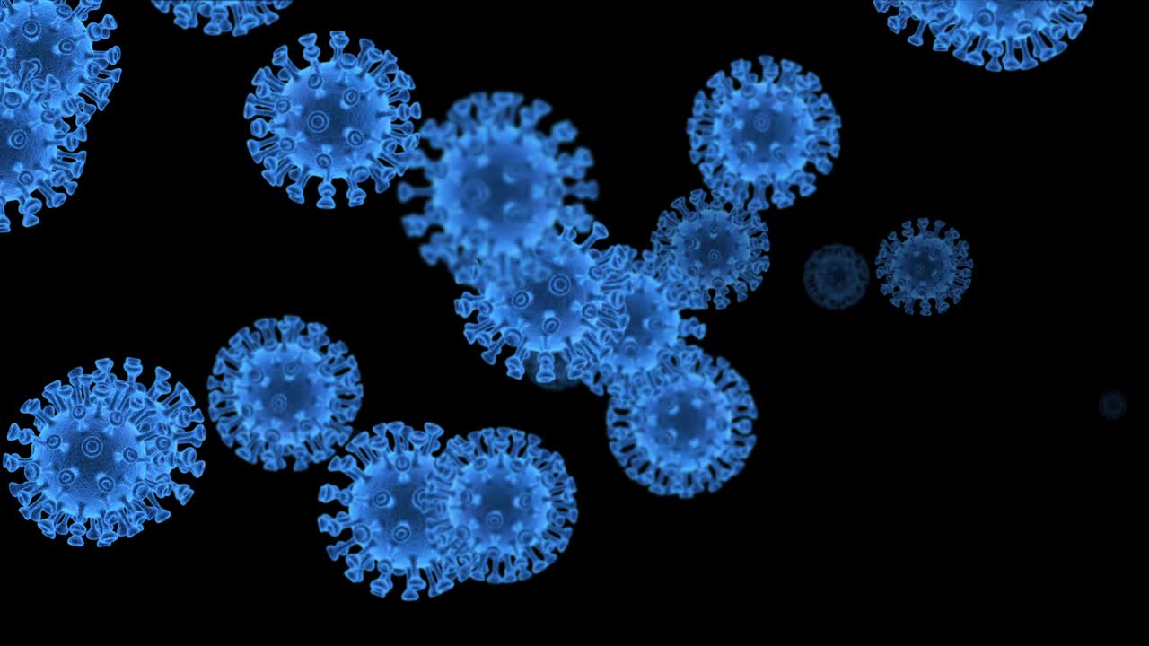 animación del coronavirus covid19 bucle de fondo en 3d