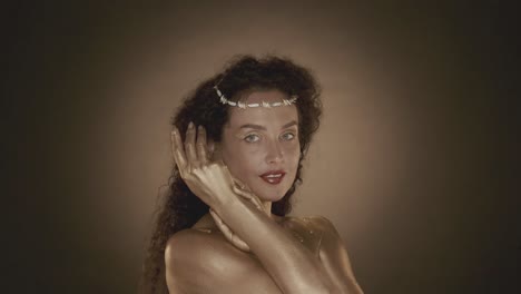 golden goddess portrait