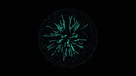 diseño abstracto de partículas de esfera brillante