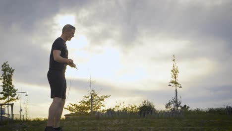 Male-doing-some-skipping-with-a-jumping-rope