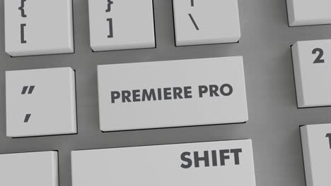 presionar el botón premiere pro en el teclado