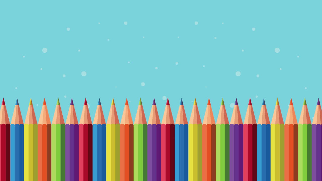 de vuelta a la escuela con lápices de colores