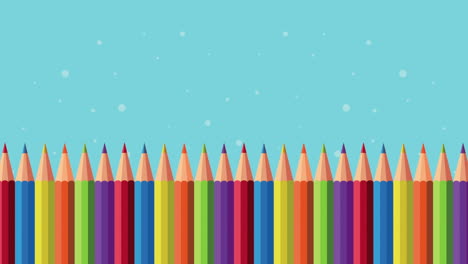 back to school time with colors pencils
