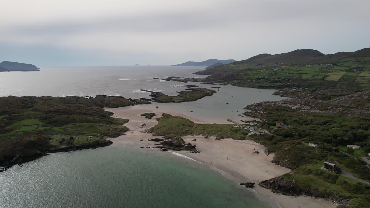Drone video of Derrynane Beach new Waterville in Kerry, Ireland
