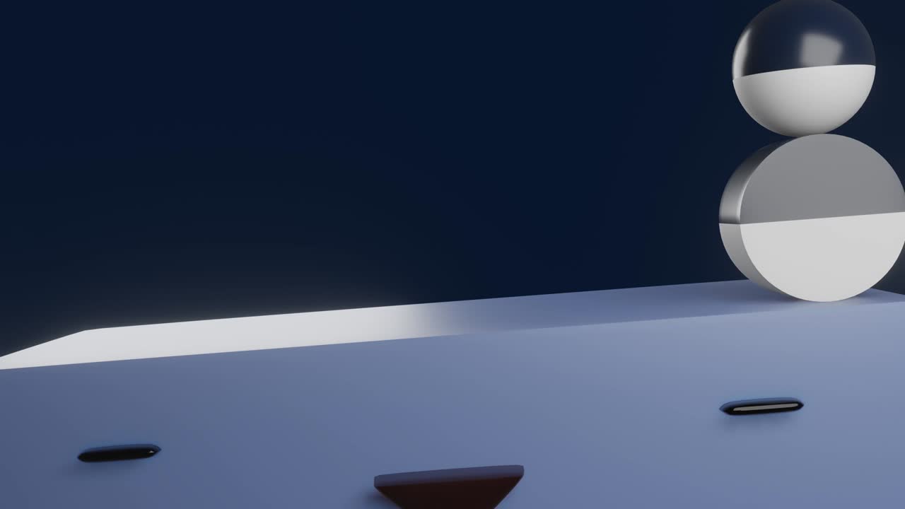 balanceando bolas en la parte superior de un personaje de dibujos animados lindo. extrañamente satisfactoria animación en bucle de 4k. renderizado en 3d