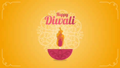 una animación de un hermoso fondo de diwali con diseño plano